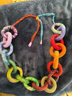 Asian Silk Necklace - Handmade